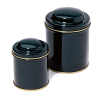 Puszka `Plain Czarna` okrągła  50g